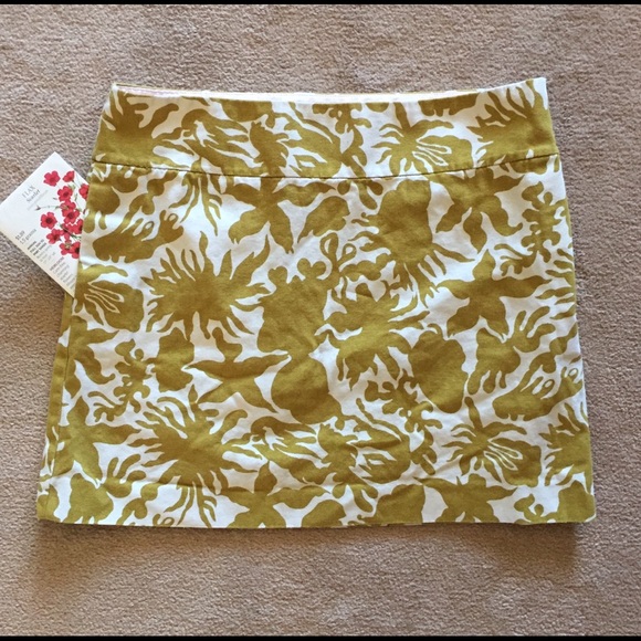 J. Crew patterned mustard mini skirt - Picture 4 of 6